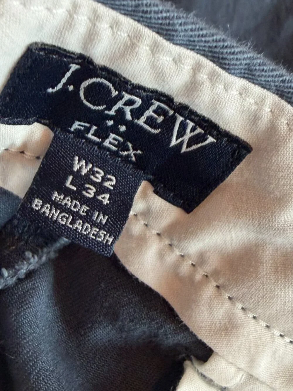 J. Crew Flex Slim Fit Chinos Slacks Pants Trousers Office Size 32 x 34 Men's